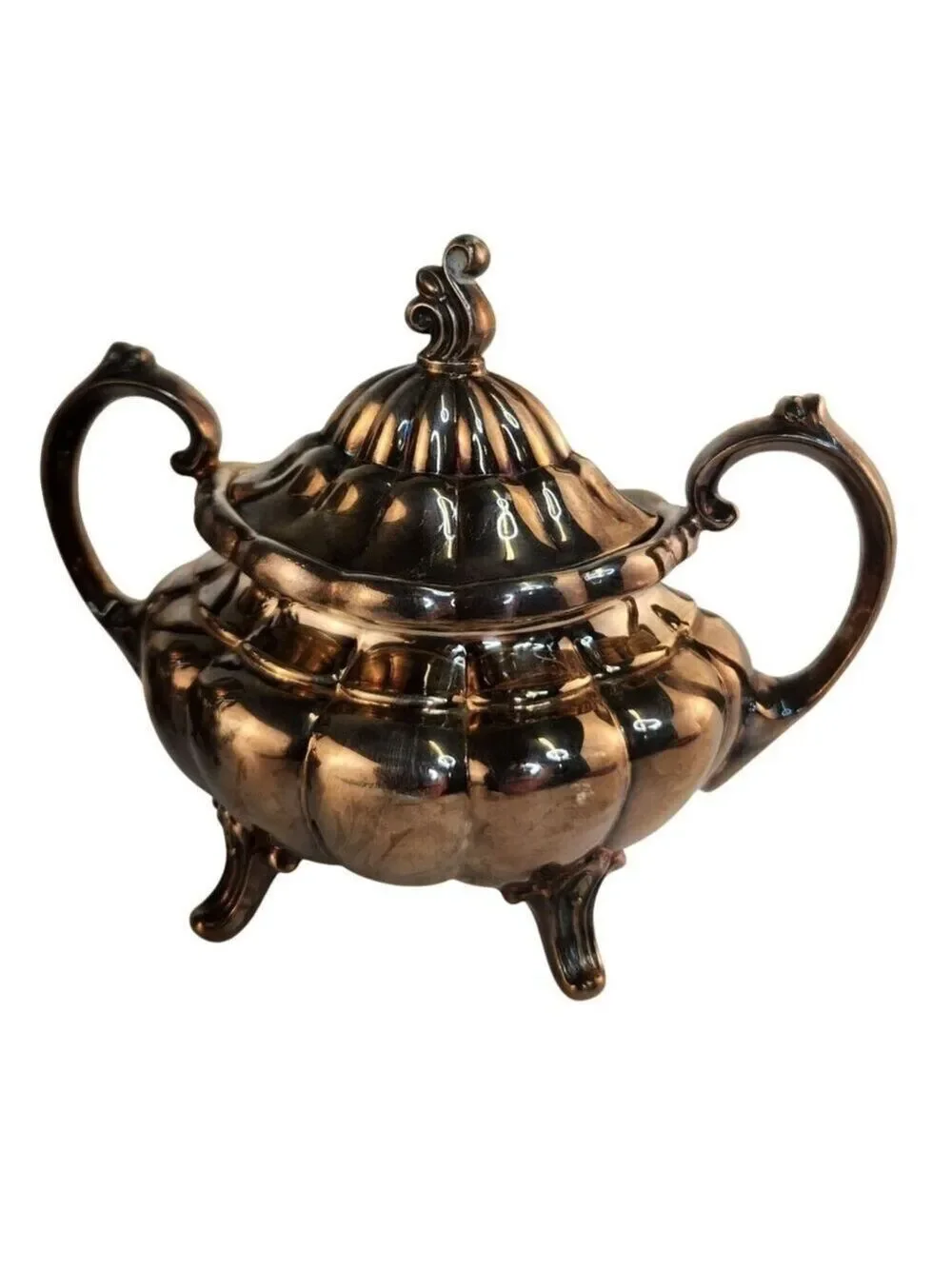 Reed and Barton Silver Plated Sugar Bowl Creamer Mint Bowl Set 7050 Holiday